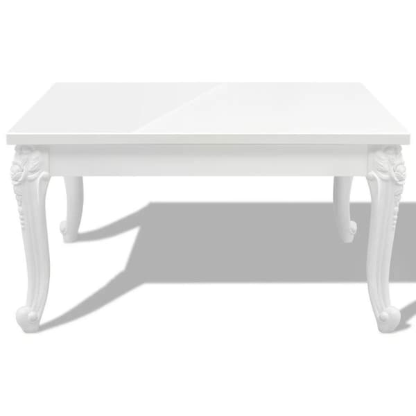 vidaXL Soffbord 80x80x42 cm vit högglans