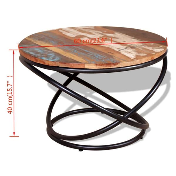 vidaXL sofabord 60x60x40 cm massivt genbrugstræ