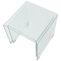 Miniatyrbilde 4 av 6: vidaXL Todelt settbord i temperert glass klar