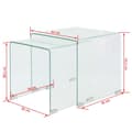 Miniatyrbilde 6 av 6: vidaXL Todelt settbord i temperert glass klar