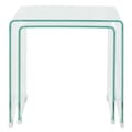 Miniatyrbilde 2 av 6: vidaXL Todelt settbord i temperert glass klar