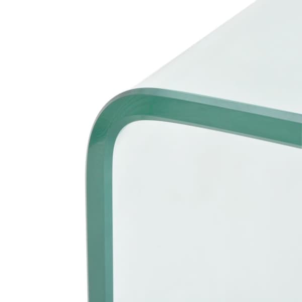 vidaXL Sohvapöytä karkaistu lasi 98x45x30 cm kirkas