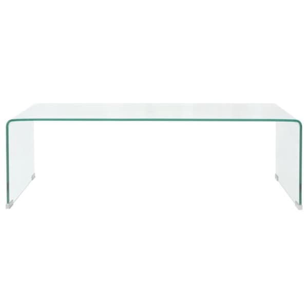 vidaXL Sohvapöytä karkaistu lasi 98x45x30 cm kirkas