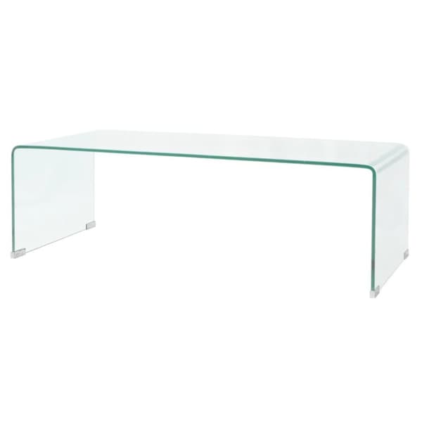 vidaXL sofabord 98x45x30 cm hærdet glas transparent