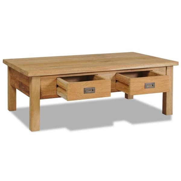 vidaXL sofabord 100x60x35 cm massivt teaktræ