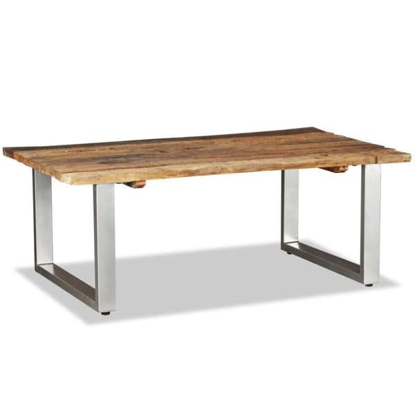 vidaXL sofabord i massivt genbrugstræ 100 x 60 x 38 cm