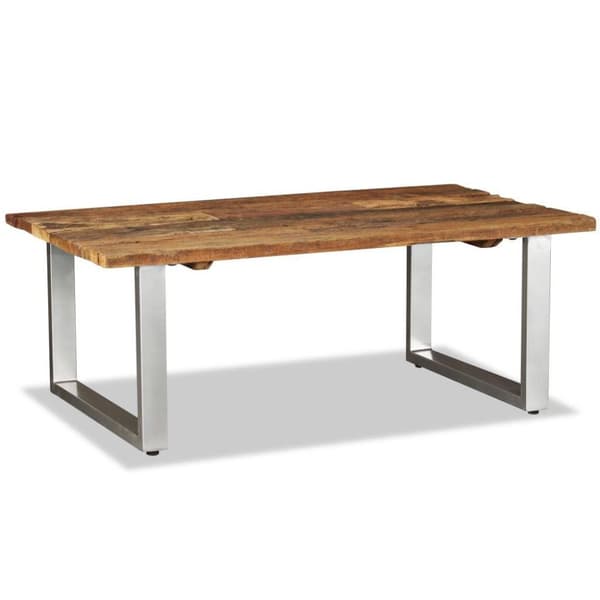 vidaXL sofabord i massivt genbrugstræ 100 x 60 x 38 cm