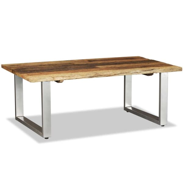 vidaXL sofabord i massivt genbrugstræ 100 x 60 x 38 cm