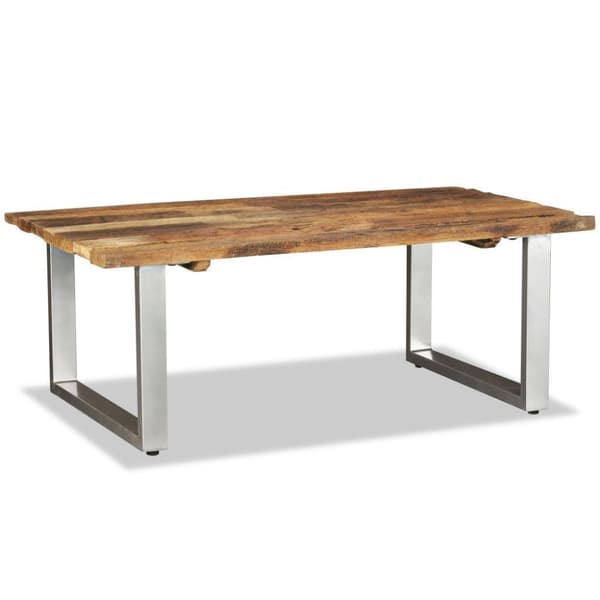 vidaXL sofabord i massivt genbrugstræ 100 x 60 x 38 cm