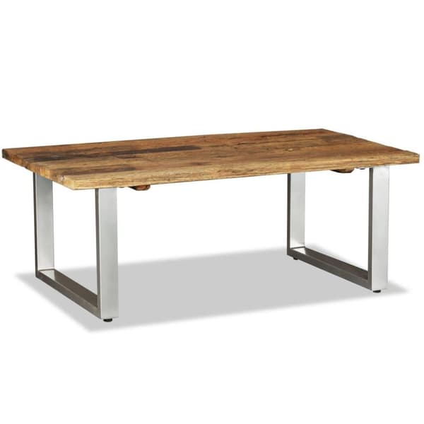 vidaXL sofabord i massivt genbrugstræ 100 x 60 x 38 cm