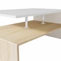 Miniatyrbillede 5 af 8: vidaXL sofabord 90x59x42 cm konstrueret træ egetræsfarvet og hvid