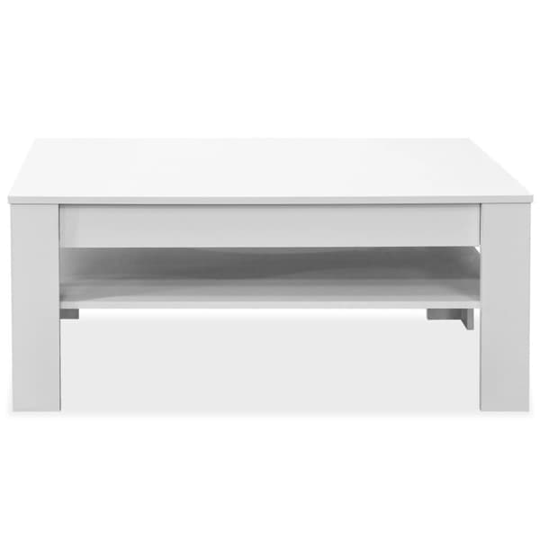 vidaXL Sohvapöytä valkoinen 110x65x48 cm tekninen puu