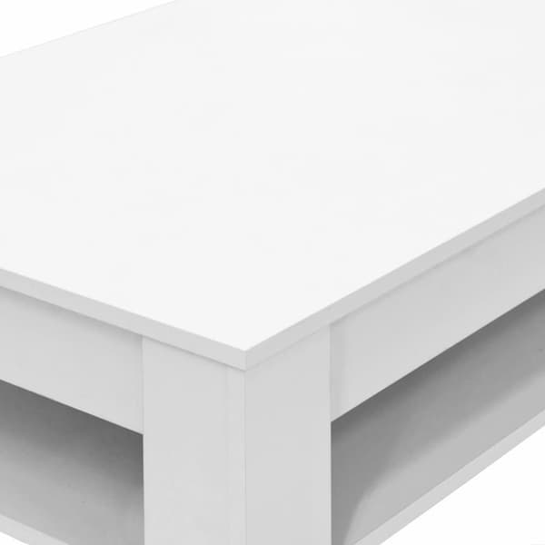 vidaXL Sohvapöytä valkoinen 110x65x48 cm tekninen puu