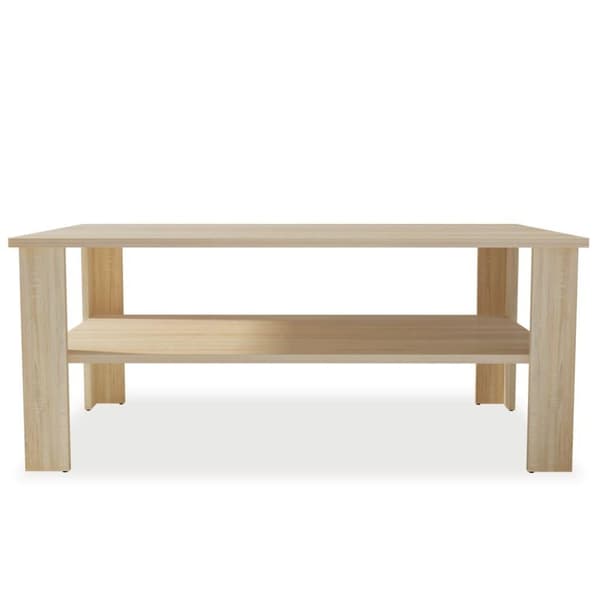 vidaXL Soffbord spånskiva 100x59x42 cm ek