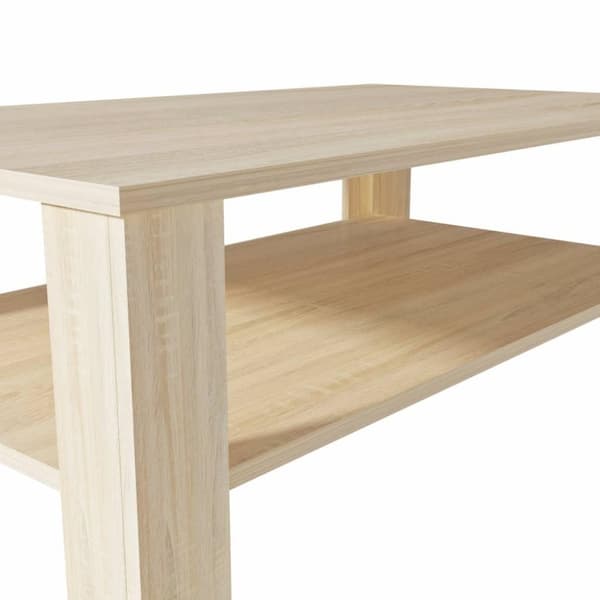 vidaXL Soffbord spånskiva 100x59x42 cm ek