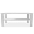 Miniatyrbillede 4 af 8: vidaXL sofabord 100x59x42 cm konstrueret træ hvid