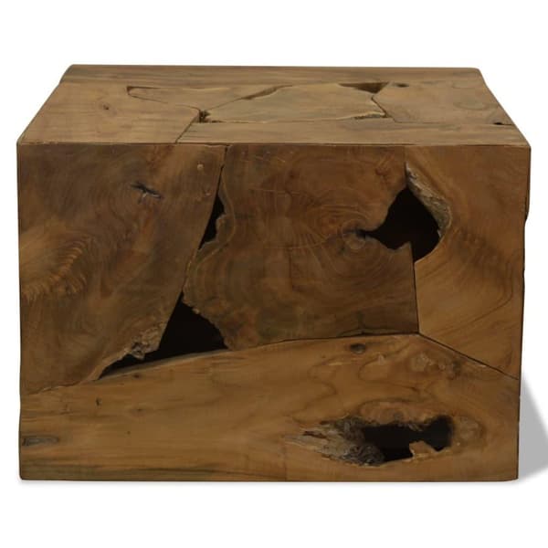 vidaXL sofabord 50 x 50 x 35 cm ægte teaktræ brun