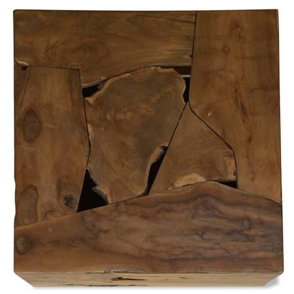 vidaXL sofabord 50 x 50 x 35 cm ægte teaktræ brun