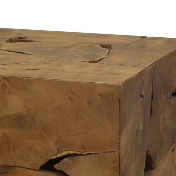 vidaXL sofabord 50 x 50 x 35 cm ægte teaktræ brun