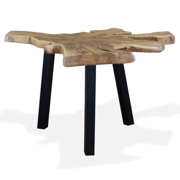 vidaXL sofabord ægte teaktræ 80 x 70 x 38 cm