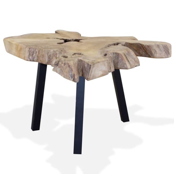 vidaXL sofabord ægte teaktræ 80 x 70 x 38 cm