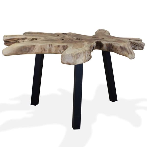 vidaXL sofabord ægte teaktræ 80 x 70 x 38 cm