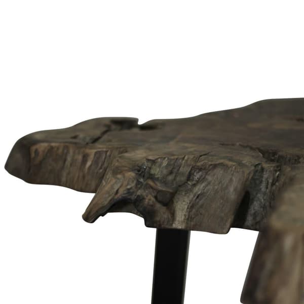 vidaXL sofabord ægte teaktræ 80 x 70 x 38 cm