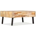 Miniatyrbillede 6 af 11: vidaXL sofabord massivt genbrugsteak 90 x 65 x 40 cm