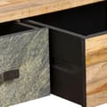 Miniatyrbillede 8 af 11: vidaXL sofabord massivt genbrugsteak 90 x 65 x 40 cm