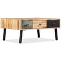 Miniatyrbillede 1 af 11: vidaXL sofabord massivt genbrugsteak 90 x 65 x 40 cm