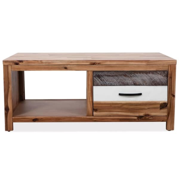 vidaXL sofabord massivt akacietræ 90 x 50 x 37,5 cm
