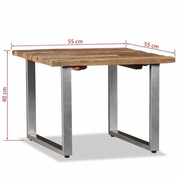 vidaXL Sofabord gjenvunnet heltre 55x55x40 cm change2