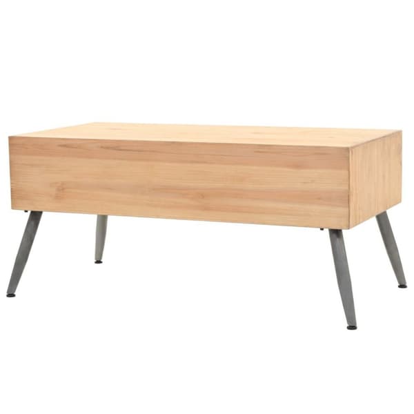 vidaXL sofabord massivt grantræ 115 x 55 x 50 cm