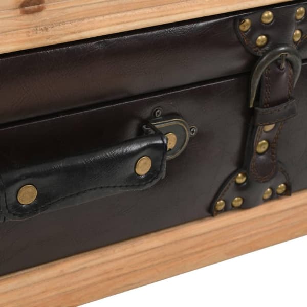 vidaXL sofabord massivt grantræ 115 x 55 x 50 cm