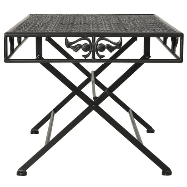 vidaXL foldbart sofabord i vintagestil metal 100 x 50 x 45 cm sort