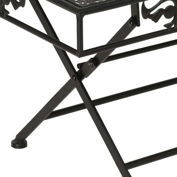 vidaXL foldbart sofabord i vintagestil metal 100 x 50 x 45 cm sort