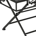 Miniatyrbillede 5 af 8: vidaXL foldbart sofabord i vintagestil metal 100 x 50 x 45 cm sort