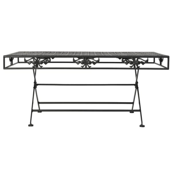 vidaXL foldbart sofabord i vintagestil metal 100 x 50 x 45 cm sort