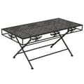 Miniatyrbillede 1 af 8: vidaXL foldbart sofabord i vintagestil metal 100 x 50 x 45 cm sort