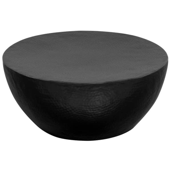 vidaXL Soffbord hamrad aluminium 70x30 cm svart