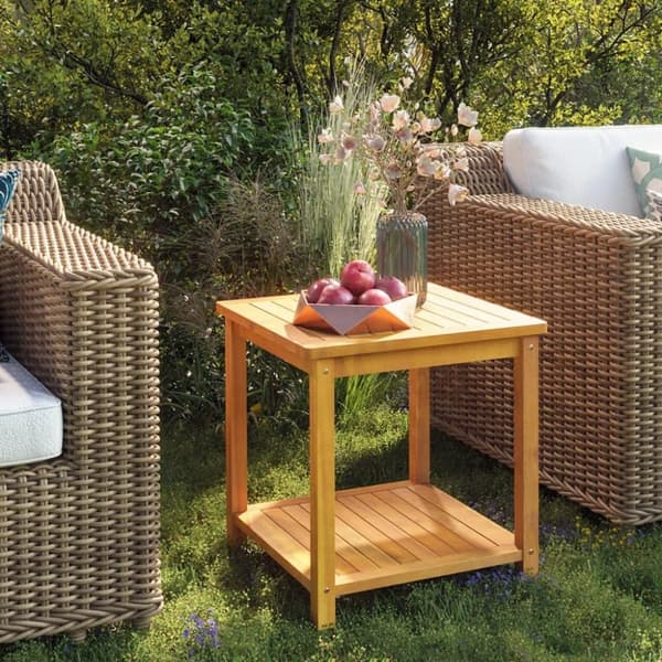 vidaXL Sidebord heltre akasie 45x45x45 cm