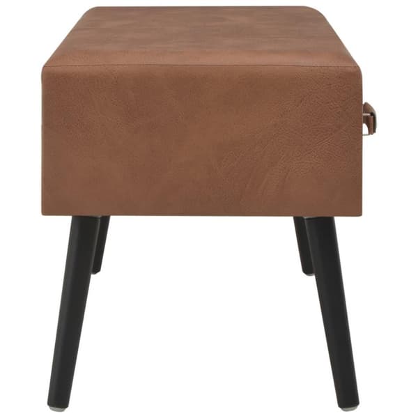 vidaXL Soffbord mörkbrun 80x40x46 cm konstläder