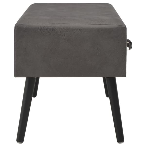 vidaXL sofabord grå 80 x 40 x 46 cm kunstlæder