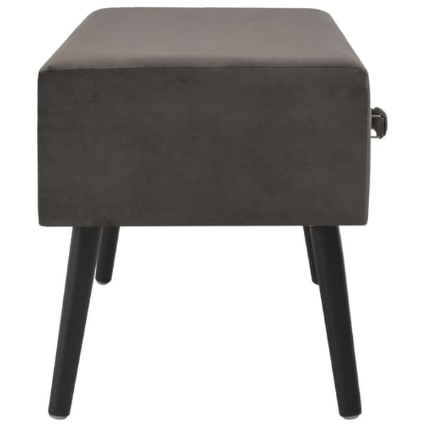vidaXL sofabord grå 80 x 40 x 46 cm fløjl