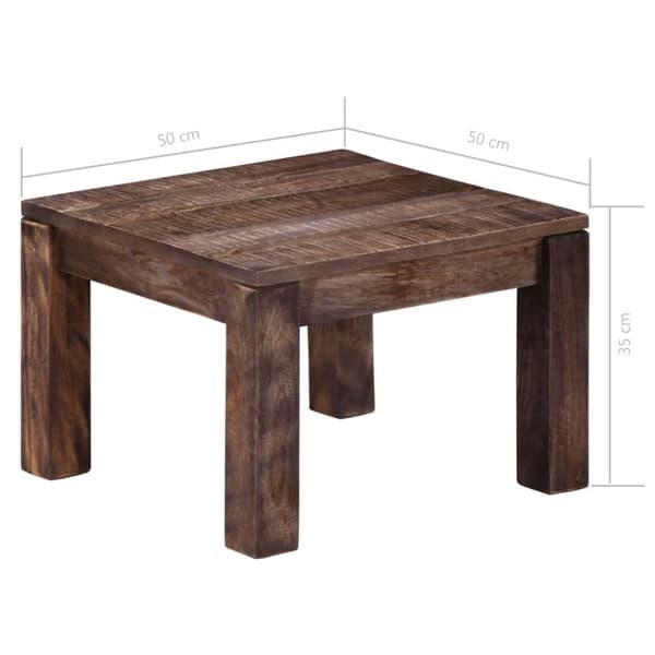 vidaXL Soffbord 50x50x35 cm massivt mangoträ