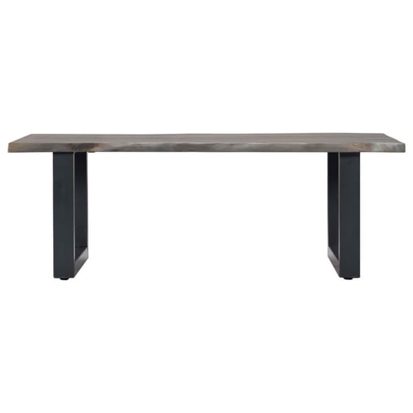 vidaXL Sofabord med livlige kanter grå 115x60x40 cm heltre akasie