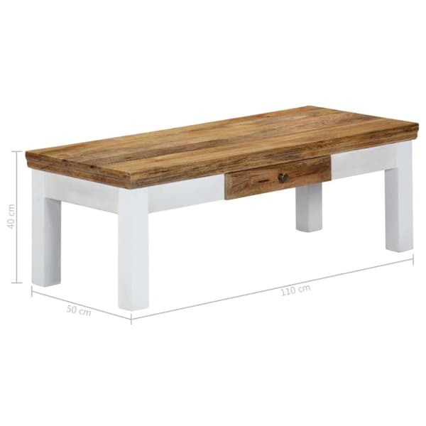 vidaXL sofabord 110 x 50 x 40 cm massivt mangotræ