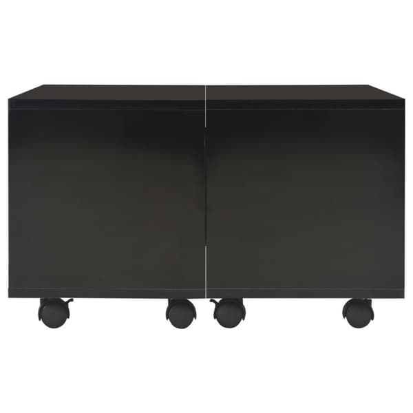 vidaXL Sofabord høyglans svart 60x60x35 cm konstruert tre change2