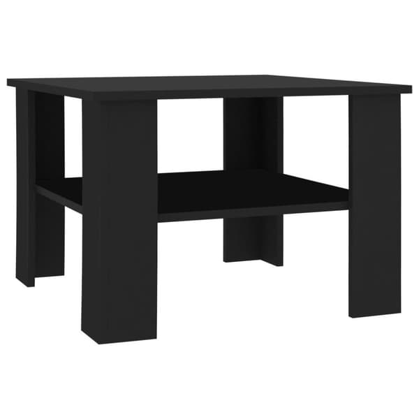 vidaXL Sofabord svart 60x60x42 cm sponplate change2
