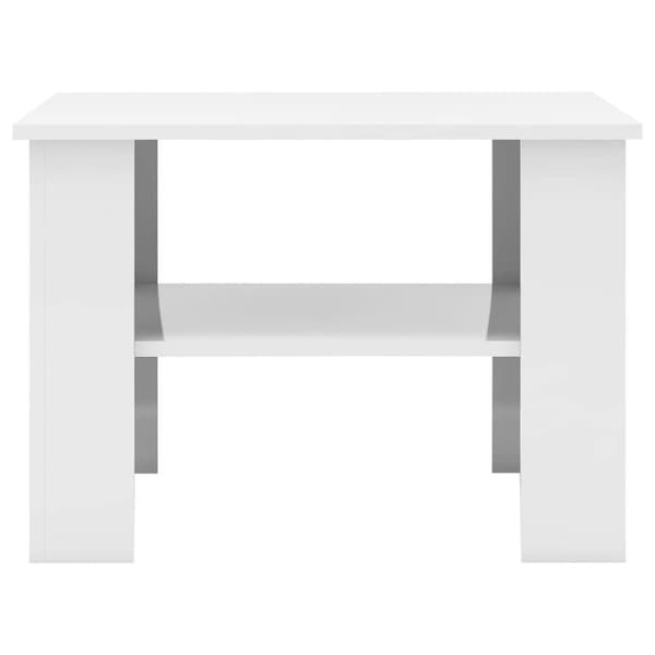 vidaXL Soffbord vit högglans 60x60x42 cm spånskiva